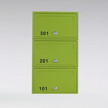 [원진엘앤비] 3단1열 (S타입) 그린 연결형 다세대우편함 빌라우체통