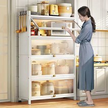 그릇장 렌지대수납함 800MM 부엌찬장, 혼합색상, 5단