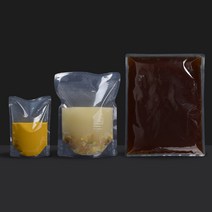 홍진포장 나일론 투명 이방 스탠드봉투 스탠딩파우치 100장 사이즈 6종 (지퍼없음), 15x23cm (500ml)-100장 (장당149원)