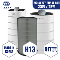 ㈜체인컴퍼니 캐리어 공기청정기 필터 H13 국내생산 ACAPSF082HRHW, H13 등급 헤파+탈취 1개