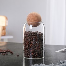유리병 잡곡 곡물 차 커피 원두 밀폐 코르크마개 병 저장통 보관함 4종, 800ml 캡 밀폐통(높이 15cm)ml