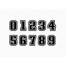 화물차 오토바이 윙바디 덤프트럭 추레라 차량번호 넘버 스티커, 흰색, 50X16.3, 1개