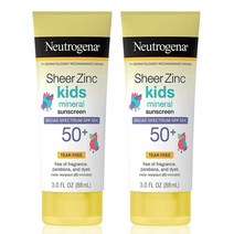 Neutrogena Sheer Zinc Oxide Kids Mineral Sunscreen Lotion 뉴트로지나 시어 키즈 미네랄 선스크린 로션 SPF50 88ml 2팩