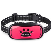 강아지 하울링 짖음방지기 목걸이 훈련용품 MASBRILL NO Shock Collar 안티 짖는 장치 USB 전기 초음파 훈련 칼라 개 중지 진동 Anti Bark, CHINA, Pink
