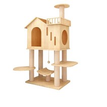고양이 원목캣타워4단 원목캣타워5단 먼치킨 캣타워 하우스 이케아 DIY 선반 뚱냥이 투명해먹, 단일사이즈, M-01(48x48x70.5cm)