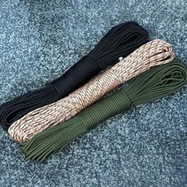 캠핑밧줄 캠핑 텐트 로프 스트링 스트랩 타프 끈 30m M10734 텐트고정로프 다용도로프 다용도밧줄 등산로프 암벽클라이밍 산악밧줄 소방구조밧줄, 블랙