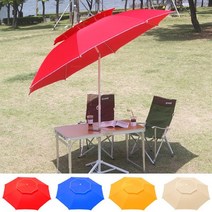 [소공원] 특대형 파라솔 240X240 그늘막받침대 팔각 이층 캠핑 야외용 피크닉 낚시 카페 테라스 꺽임형 일반형 고정 받침대 지지대, 1개, (꺾임형)몬스터빅파라솔 레드