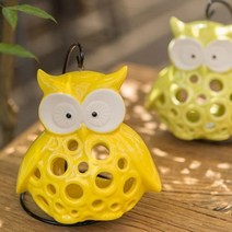 [바보사랑] WR21394 부엉이 캔들홀더 장식품 1p, 선택:라임