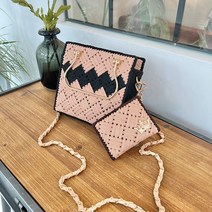 도두리 DIY 토트백 코바늘 가방뜨기 망스티치 손뜨개질 패키기 가방 만들기 키트, 미음비읍 새콤달콤보라, 1개