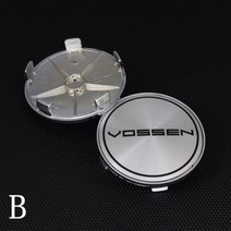 자동차휠캡 휠캡링 커버 VOSSEN방진 실버 센터 허브 4 개 68MM65MM 자동 VOSSEN 로고 배지, 없음