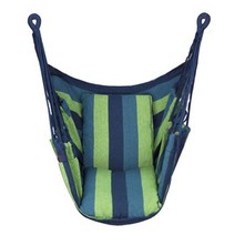 그네의자 나무그네 흔들그네 Canvas hang hammock chair hanging rope swing bed 200kg load bearing for 정원 베란다 비치, 라이트 베이지