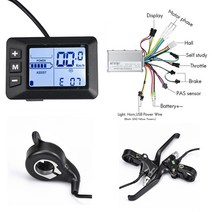전기자전거컨트롤러 부품 배선 전동키트 스쿠터 튜닝 36V 250W350W 액세서리 24v 킥보드 가속기 벨트 정전 브레이크, 1 건