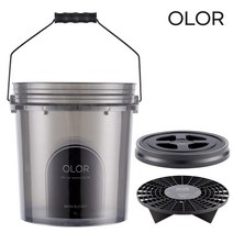 현대모비스 오로르 반투명 세차버킷18L 더트필터(거름망) 버킷리드(뚜껑)