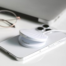 노바텍 맥세이프 고속 무선충전기 15W 마그네틱링, 화이트, 1개