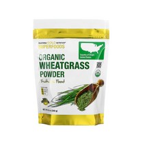 캘리포니아골드뉴트리션 오가닉 Wheat Grass 밀싹 파우더 240g(8.5oz) 철 칼륨 식이섬유 칼슘