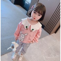 베베초롱 여아용 여름 봄 가을 상하복 토끼 상하복세트 여아 외출 등원복