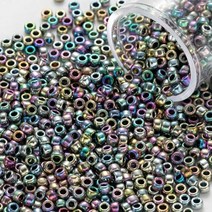 일반 토호 라운드 비즈 11/0 유니폼 10g/튜브 메탈릭 색상 불투명 2mm 유리 비드 펄, 1000pcs-tube, FTH8701AB