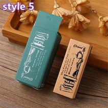 낙관도장 캘리그라피 1pc 빈티지 DIY 걸스 식물 나무 나무 고무 스탬프 Scrapbooking 공예 액세서리 만들기