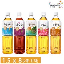 웅진식품 [웅진식품] 인기차음료 1.5L x 8페트 (하늘보리 등 4종 중 택2), 결명자차 1.5x4/헛개차1.5x4