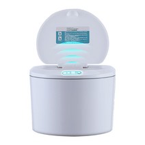 우주고양이 쓰레기통 날파리 가정용 분리수거함 냄새안나는자동센서 휴지통, 5L-화이트, 1개