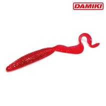 다미끼 리치테일 5인치 우럭웜 광어웜 12개입 108 RED SILVER, 415 MOEBI, 12개