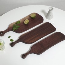 소코데코 북미산 월넛 100% 통원목 빵도마 플레이팅도마 3종, 대