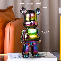 쇼파뒤 카페 인테리어 가게오픈 개업 결혼 선물 노호혼 재물복 Bear brick-동상 책상 액세서리 침실 장식 가정 및 장 럭셔리 거실 인형, [12] Bear Height 28CM
