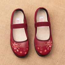 올드베이징 천신발녀 여름 윤달 엄마 망신발 중장년 미끄럼방지 소프트창 할머니편한 할머니신발