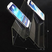 아크릴진열대 투명폰 전시대 다층 휴대폰 모델 전시 브라켓 소상품 디지털 거치대 사다리꼴, 05 30cm 2단