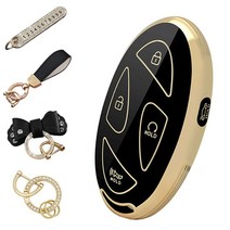 루루형제 차 키케이스 스마트 TPU 키커버 키홀더 키링 디올뉴 그랜저 GN7 코나 SX2 아이오닉6, 다크블랙, AH-11, 키케이스+번호키링+가죽스트랩+가죽리본키링