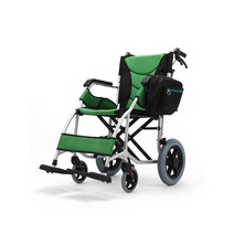 수동식 휠체어 수동 노인휠체어 알루미늄 기능성 보조보행 초경량 병원, S01-16(평관기본형)-밝은은색