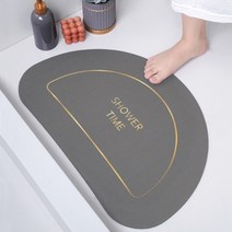[SW] 직사각형 흡수성 샤워 매트 빠른 건조 욕실 깔개 논슬립 입구 현관 매트 Nappa Skin Floor Morandi Bath Mat Home Carpet, 40x60cm, M10
