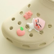 귀여운 통통튀는 카카오프렌즈 라이언 어피치 크록스 실리콘 참 세트 남친선물 여친선물 커플템