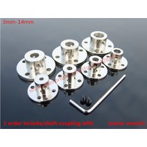 고 3-14mm 고경도 전기 도금 스틸 플랜지 샤프트 커플링 리지드 플랜지 커플링 모터 가이드 샤프트 축 베어링, 5.7mm