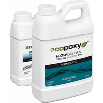 EcoPoxy FlowCast 750mL 키트 목재 작업 테이블 카운터 용 투명 주조 에폭시 수지