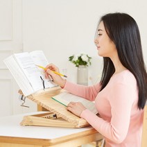 곧은나무 원목 2단독서대 각도조절 보조책상 600 세트 필기 독서대, 600_드래그 고무나무(매트별도), 멀티독서대_고무나무