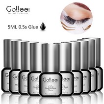 Gollee 속눈썹 익스텐션 접착제 0.5s 건조 페가멘토 페스타냐스 10 개 방수 본더 15ml 용품, [01] 10PCS 5ML Gule