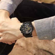 미니포커스 남성 메탈밴드 크로노그래프MF0229G04