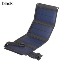 태양광패널 50w 접이식 전지 패널 키트 usb 5v 광 발전 은행 전지 방수 전지, 검은 색