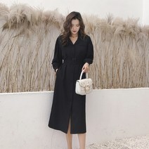 가바바 여성 원피스 세련된 언니들의 벨트 포인트 브이넥 데일리 롱원피스 G31520