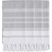 BOSPHORUS 4개 세트 터키산 면 목욕 해변 Peshtemal Fouta 타월 담요 다이아몬드 직조 사전 세탁 XL 180.3x91.4cm71x36인치 네이비 USA 미국, Grey