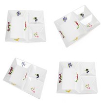 대 직사각 3칸나눔접시 3절나눔접시 원형나눔접시 나눔접시