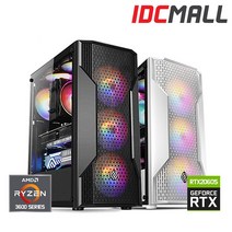 게이밍컴퓨터 라이젠5 3600 RTX2060Super 배그 디아블로4 디아2레저렉션 발로란트 PC 본체, 라이젠5 3600+2060Super+8G  화이트, RAM 32GB UP