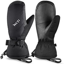 스키 보드 장갑 mcti ski mittens down mittens 방수 터치 스크린, 검은색, 크기가 큰