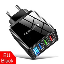 퀵차지프로 Quick Charge Pro 스마트폰 태블릿 USB 충전기(만능돼지코증정), 1.블랙-만능 돼지코 증정