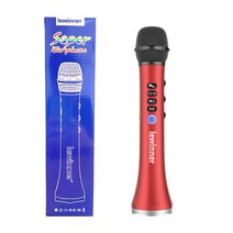 방송 장비 소리 음향 무선 스튜디오 마이크 lewinner 전문 노래방 스피커 휴대용 블루투스 전화 iphone handheld dynamic mic, 협력사, 빨간색