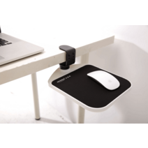 책상 테이블 마우스 연장 트레이 거치대 회전 고정 패드 브래킷 패드, 화이트360도회전, 1개