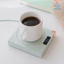 따뜻한 커피 차 온도 유지 가능 컵받침대 [USB타입], 화이트
