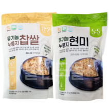 국산 유기농 누룽지 찹쌀 500g + 유기농 누룽지 현미 500g