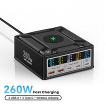 가성비맥북 프로 14 호환용 고속충전 무선 GaN PD3.1 5포트 260W, 02Plug